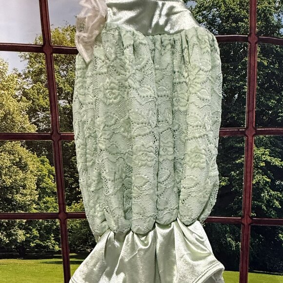 NWT Girls Size 8 Dollcake - "oh so girly" Showtime Green Romper - Picture 1 of 7